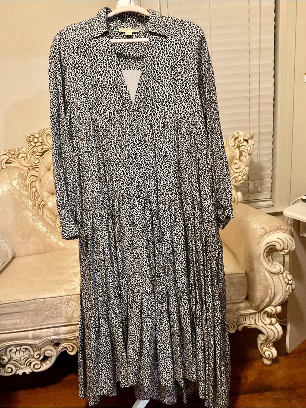 Michael Kors Black and White Tiered Maxi Dress - Picture 7 of 7